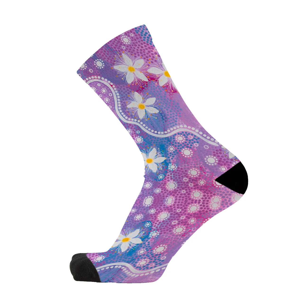 Lemon Myrtle Flowers Bamboo Crew Socks