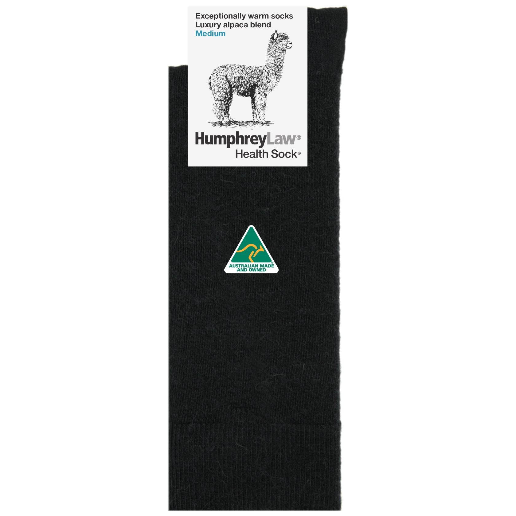 Exceptionally Warm Luxury Alpaca Blend Crew Socks in Black - The Sockery