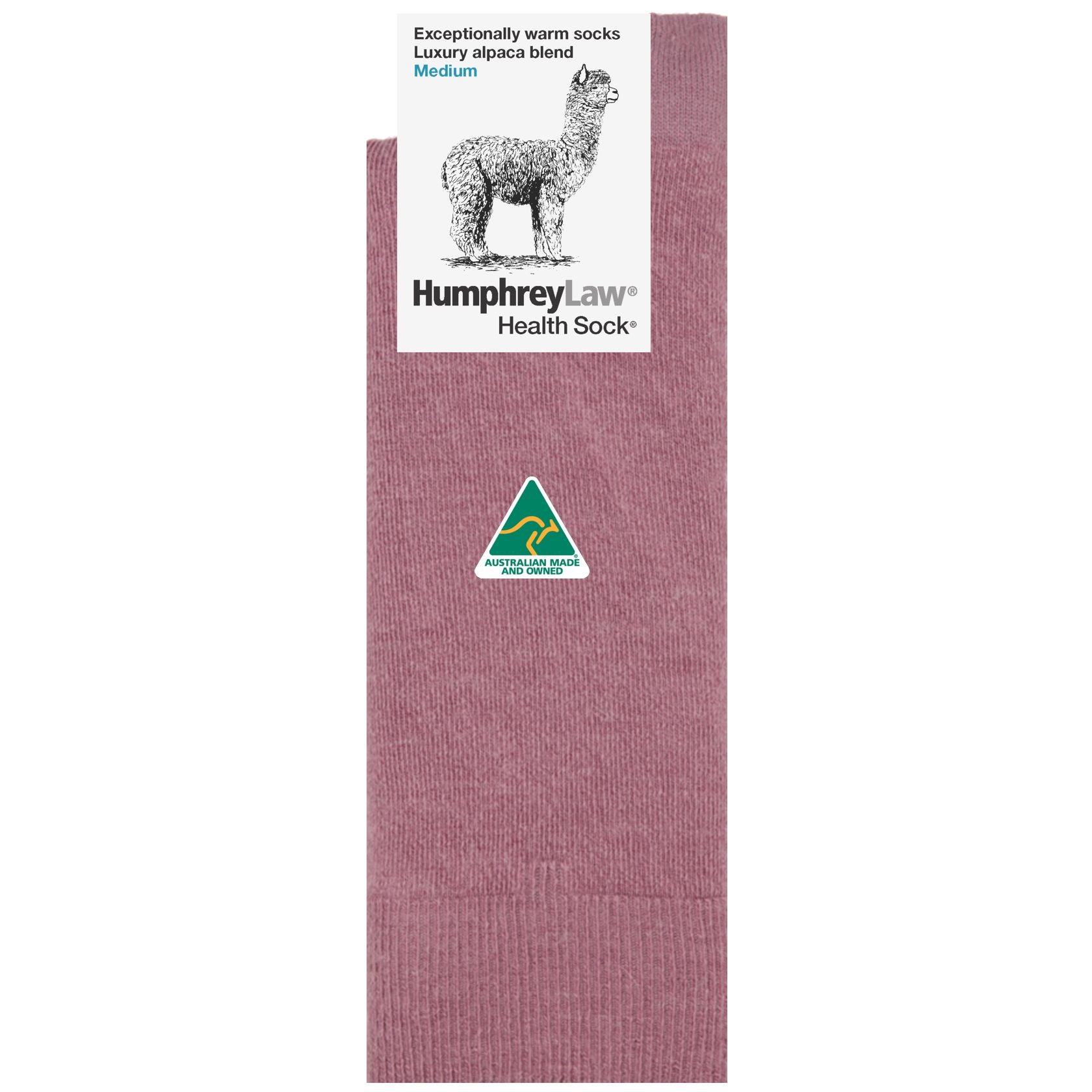 Exceptionally Warm Luxury Alpaca Blend Crew Socks in Old Rose - The Sockery