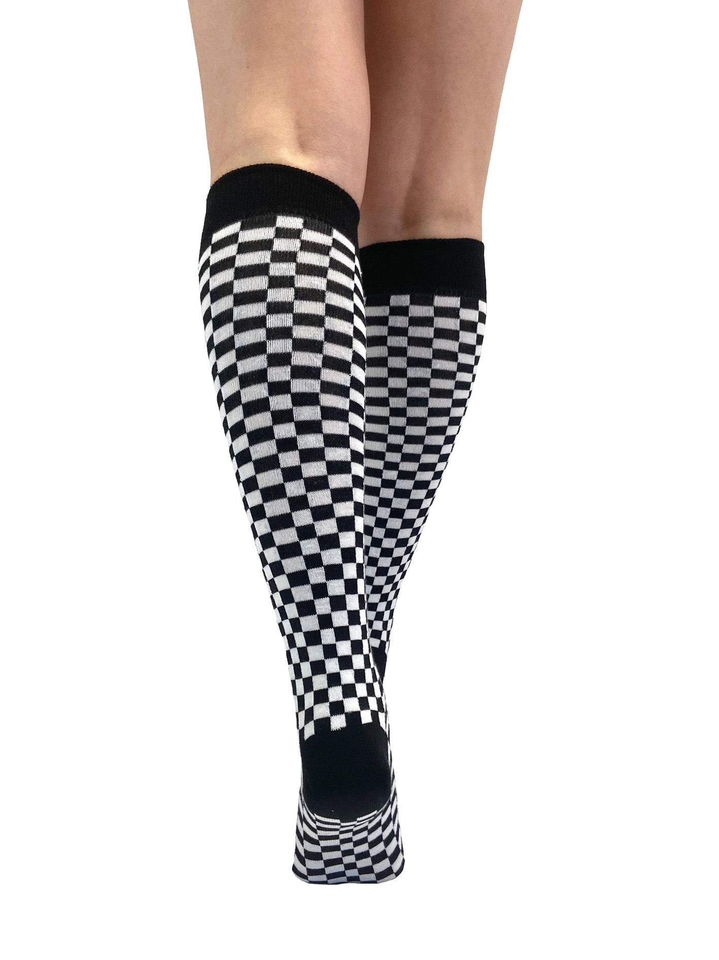 Checkerboard Knee High Socks - The Sockery