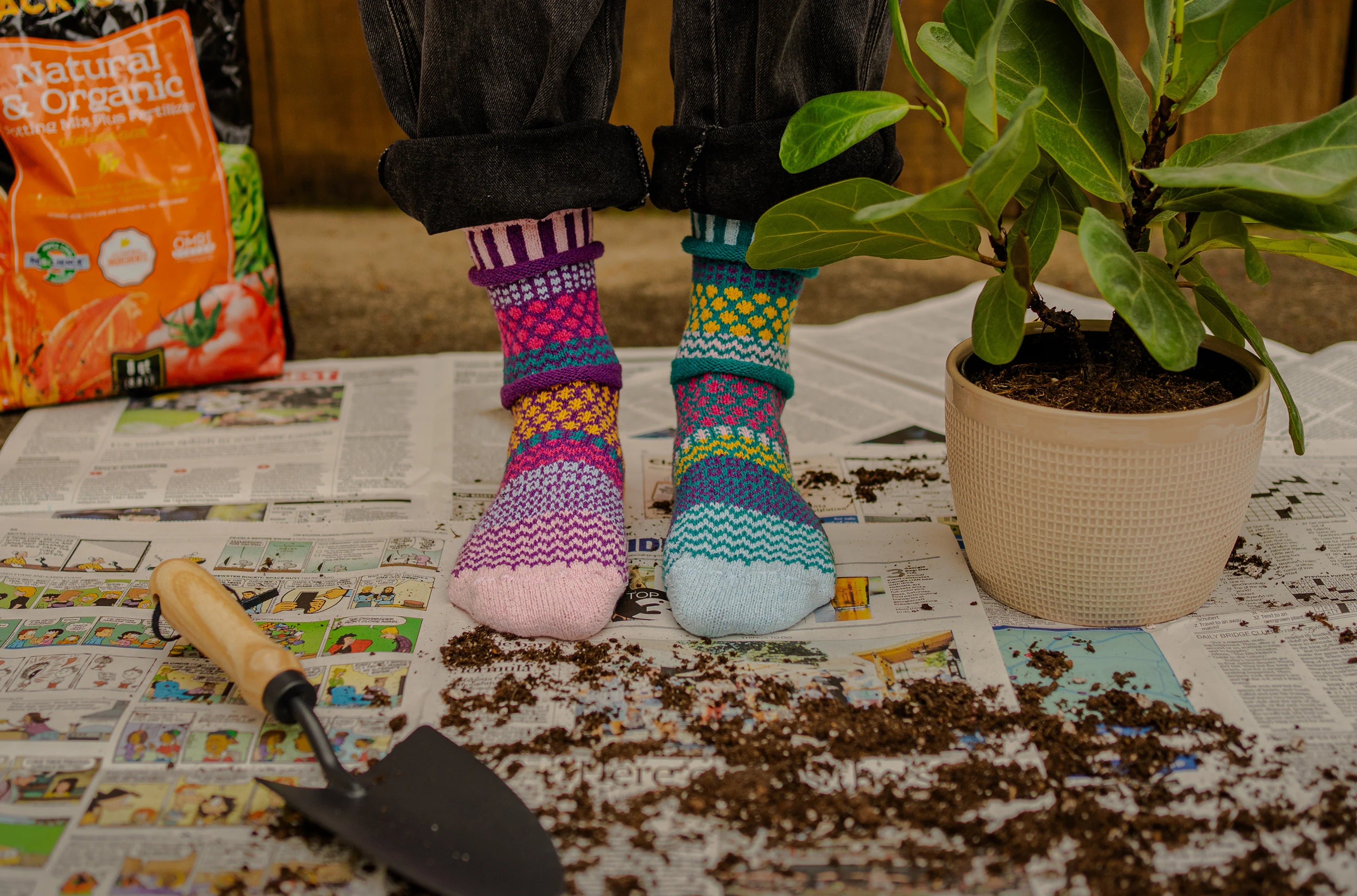 Petunia Recycled Cotton Crew Socks - The Sockery
