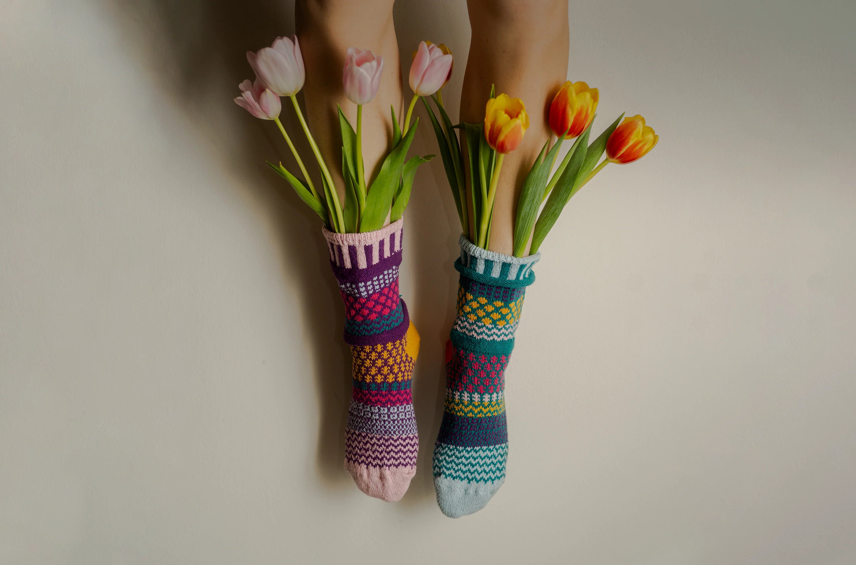 Petunia Recycled Cotton Crew Socks - The Sockery