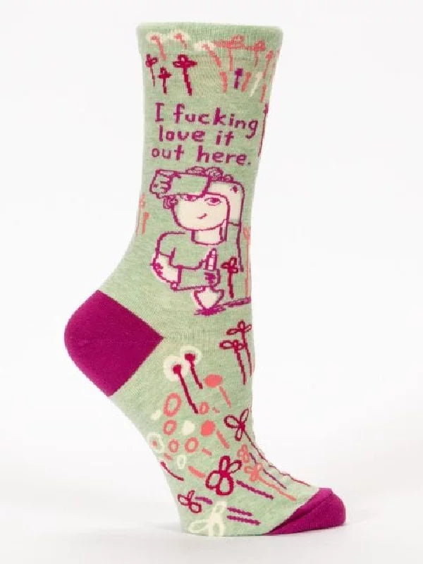 I fucking love it out here Women's Crew Sock - The Sockery