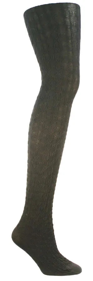 Black knee-high sock on a white background