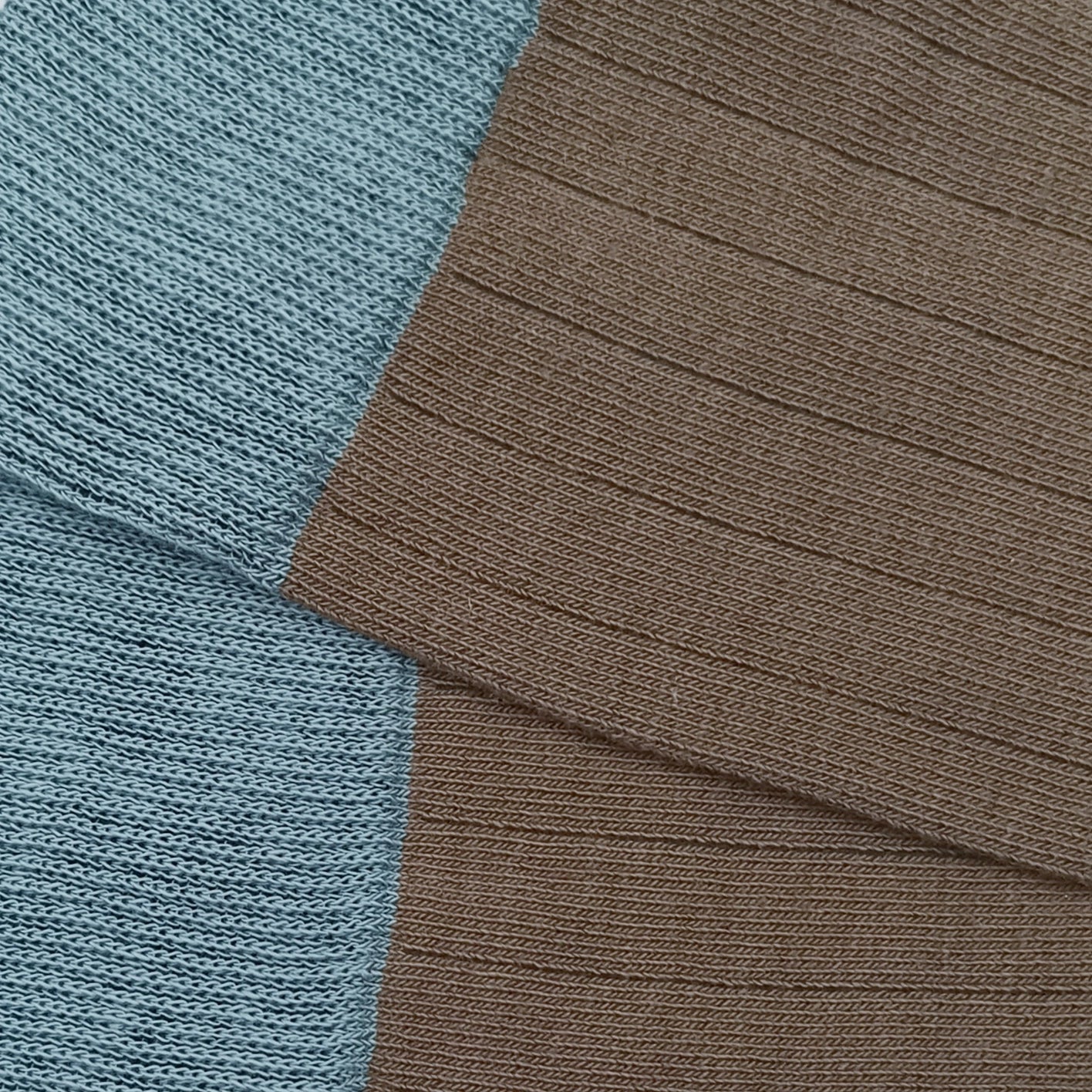 Ribbed Knee High Sock in Bark and Smoke Grey