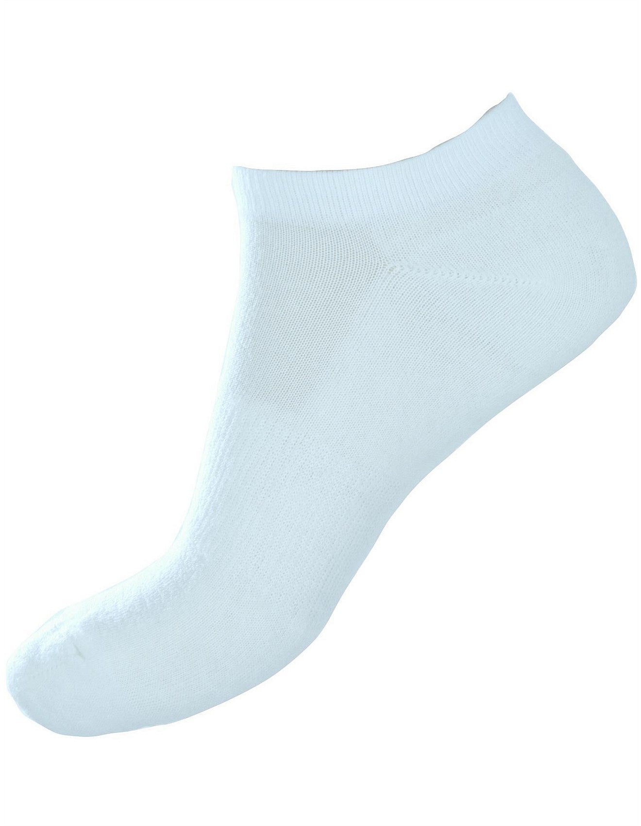 Wool Terry Sport Sock in White - Aussie Made