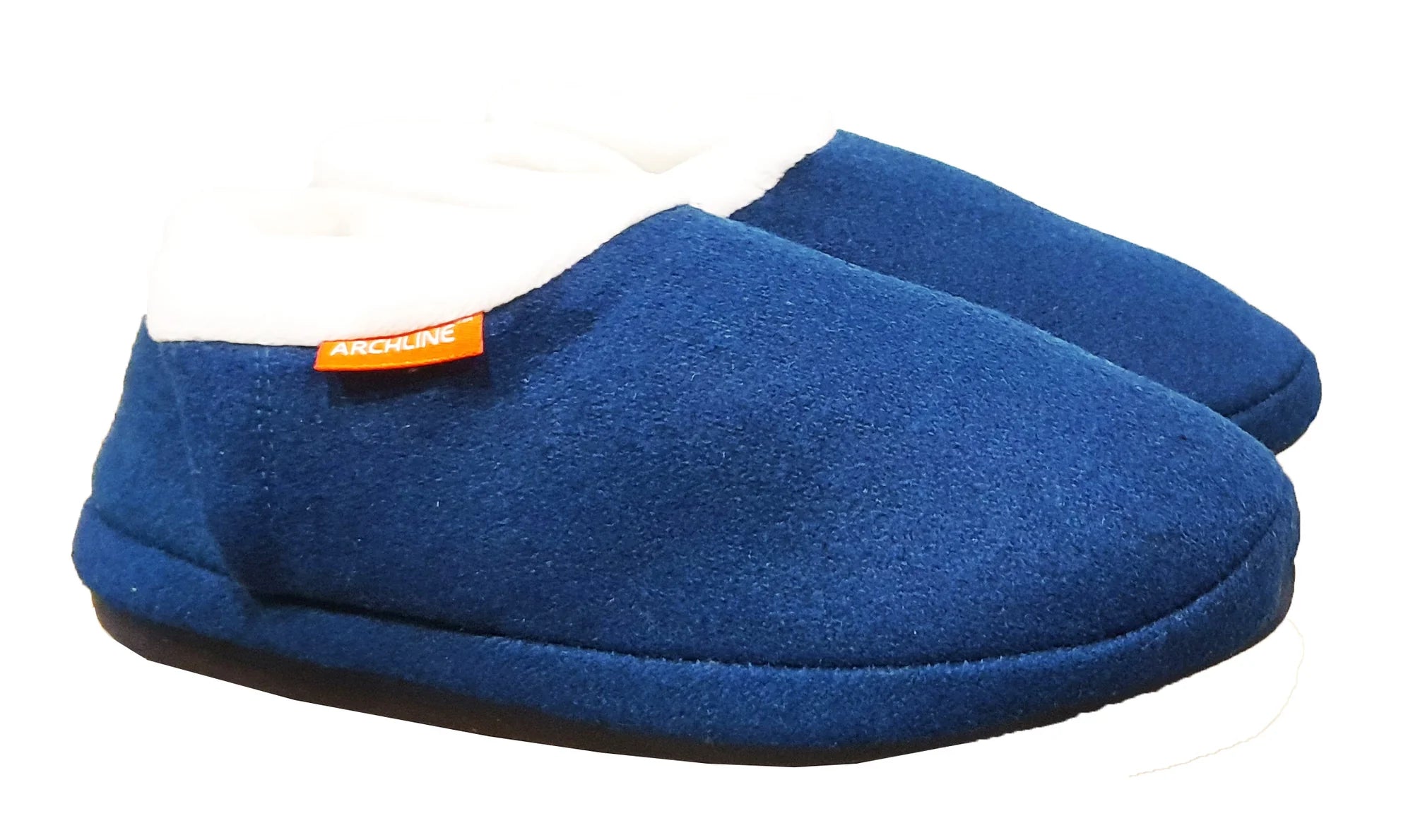 Archline Orthotic Slippers Closed – Navy Marl - The Sockery