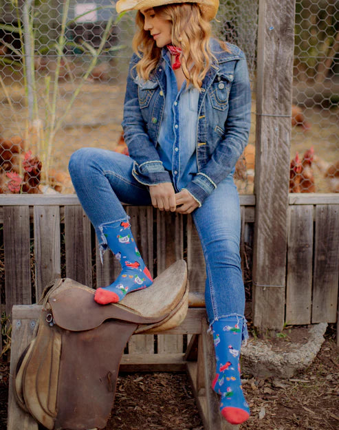 Miss Clucky Women's Bamboo Crew Socks