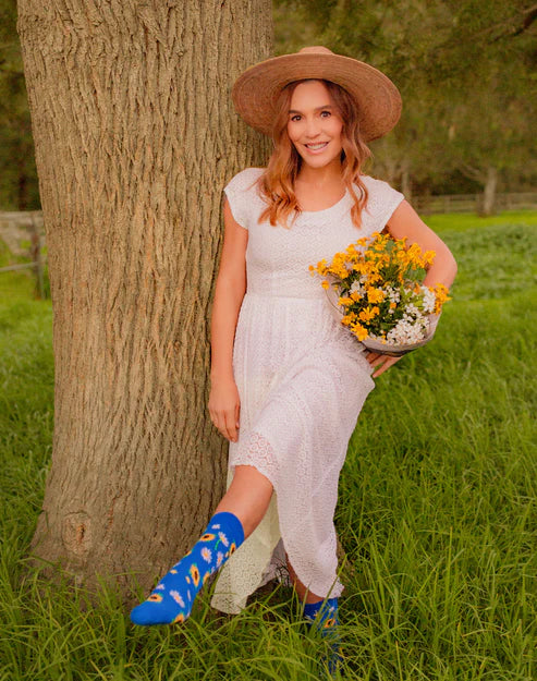 Sunny Days Women's Crew Socks - Boxed Gift Set 2 Pack - The Sockery