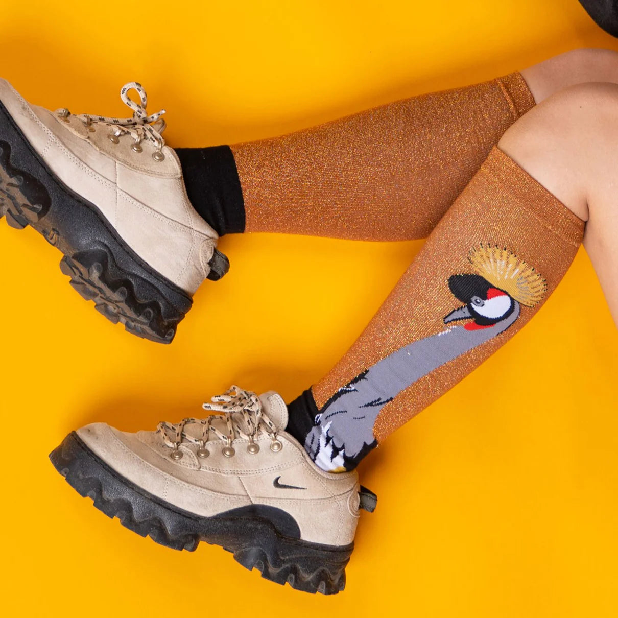 Crowned Crane Women's Knee High Sock