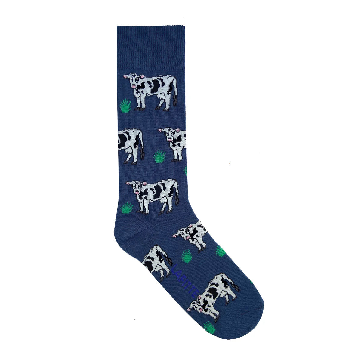 Get Mooving Crew Socks - Blue - The Sockery
