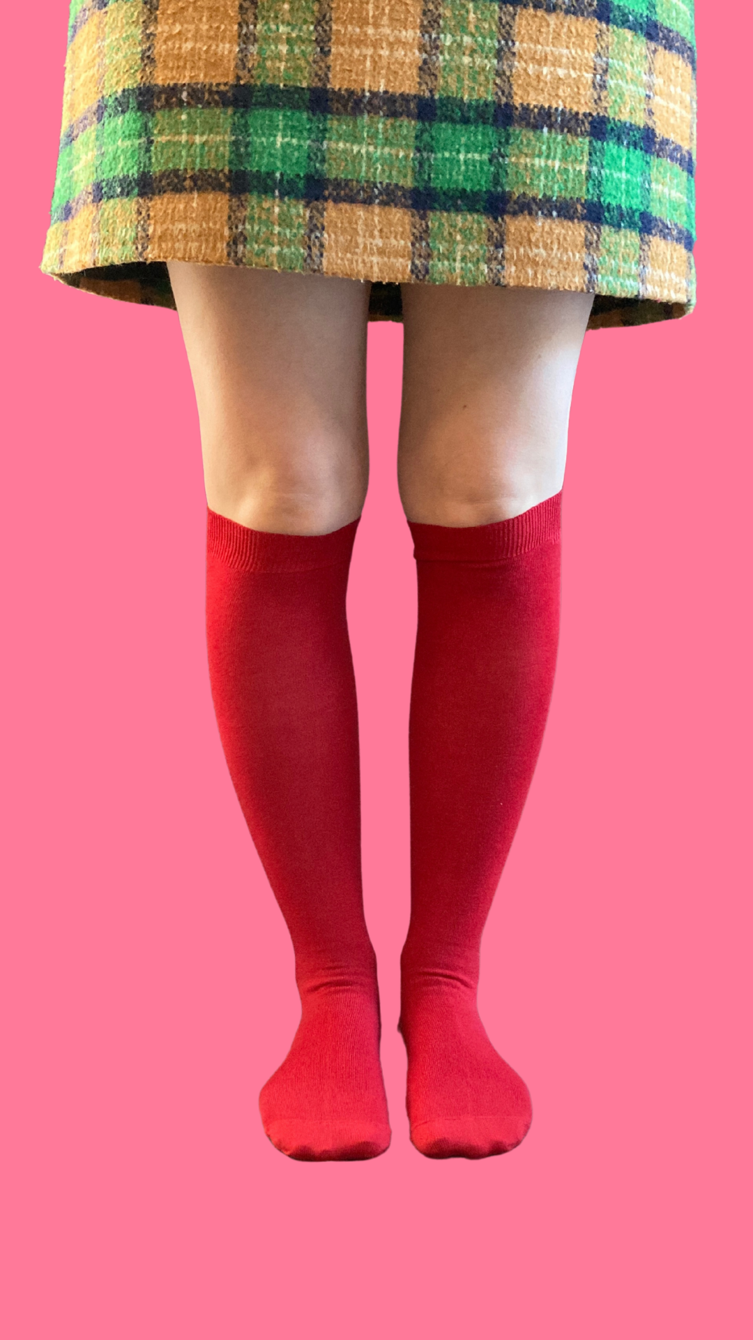Merino Wool Women's Knee High Socks in Red - Aussie Made