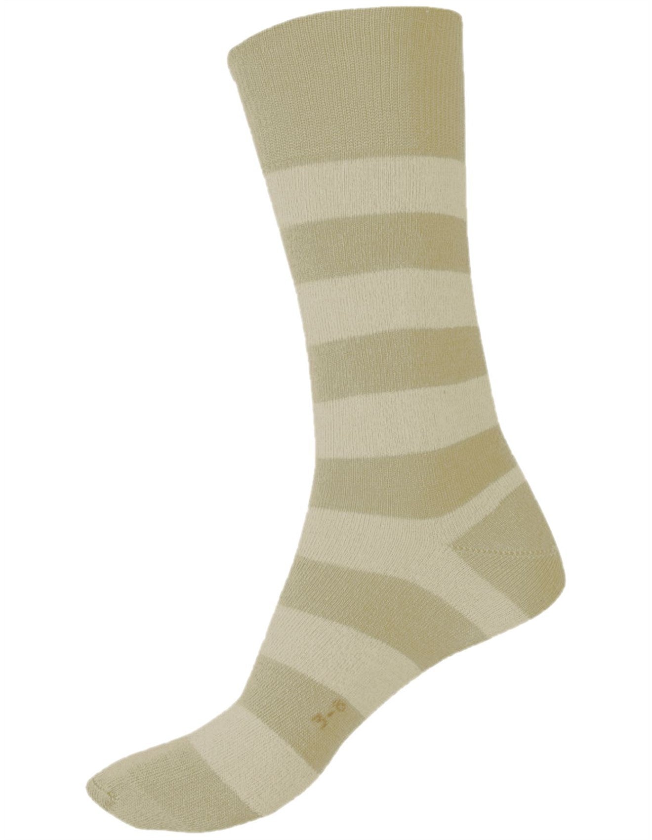 Merino and Alpaca Blend Striped Socks in Antelope - Aussie Made