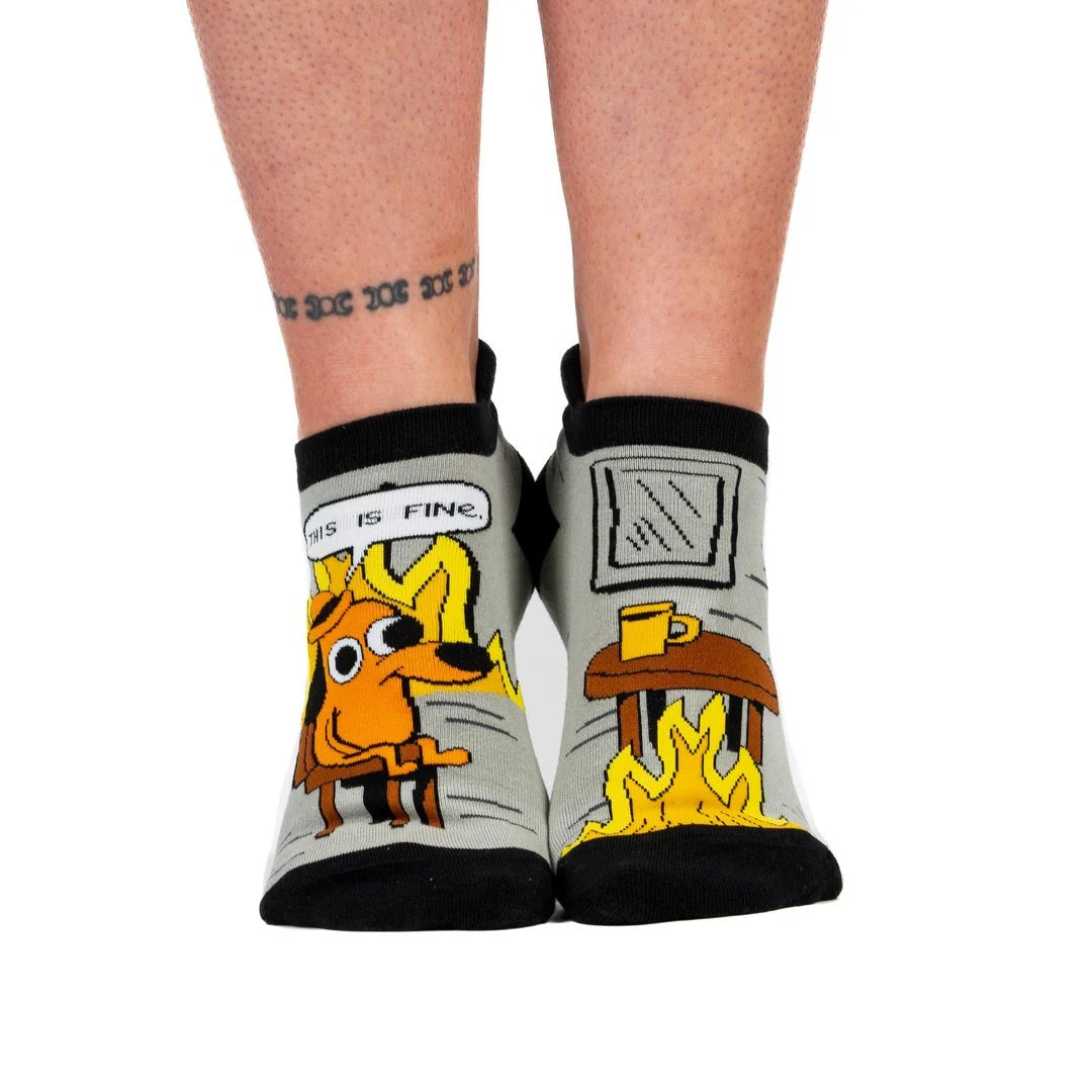This is Fine Black Coffee Ankle Socks
