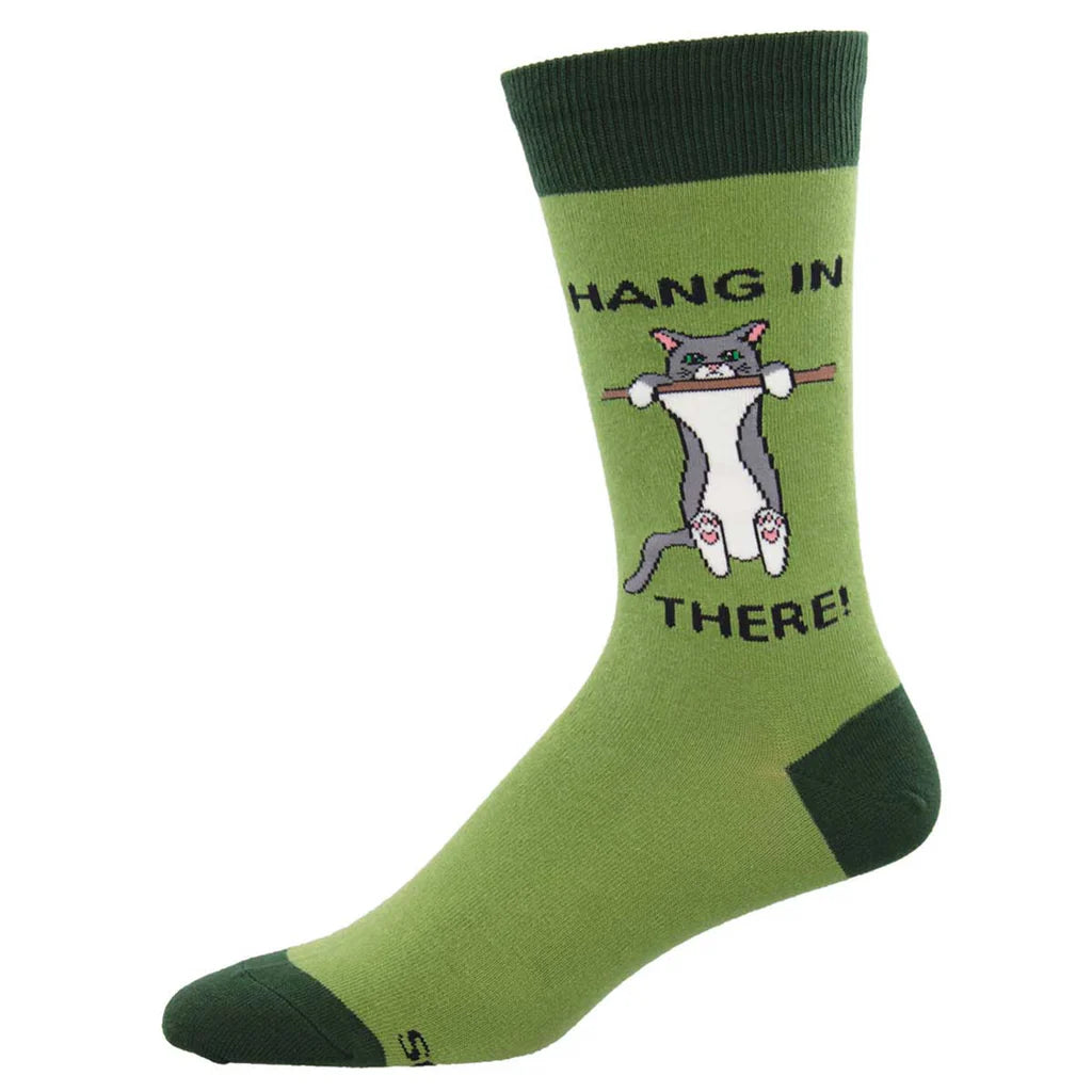 Hang in There Men's Crew Sock