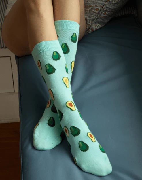 Avocados Women's Bamboo Crew Socks - The Sockery