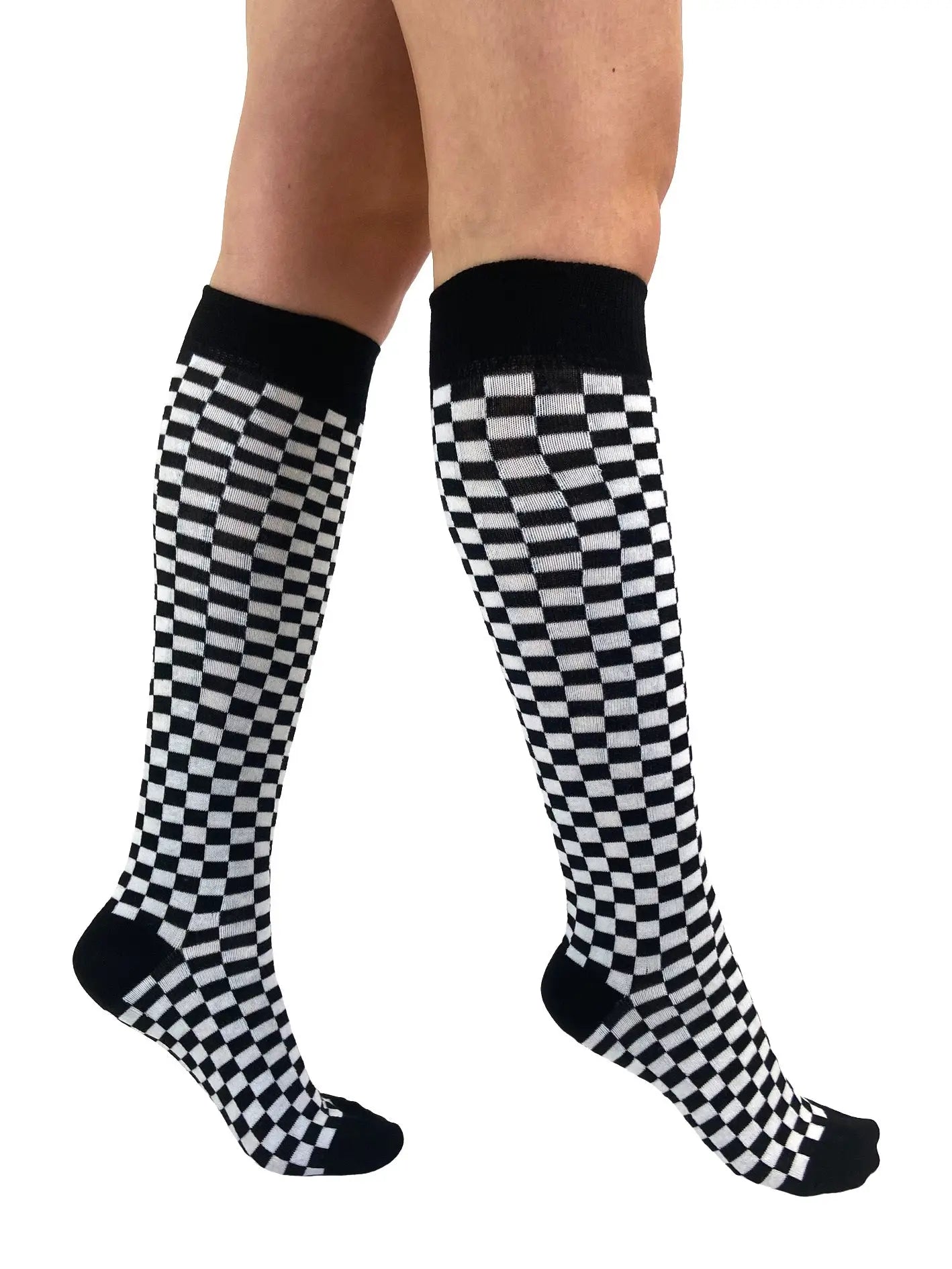 Checkerboard Knee High Socks - The Sockery