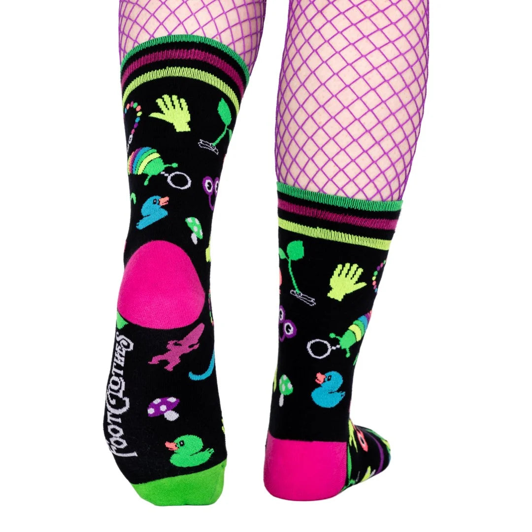 Tiny Trinkets UV Reactive Crew Socks