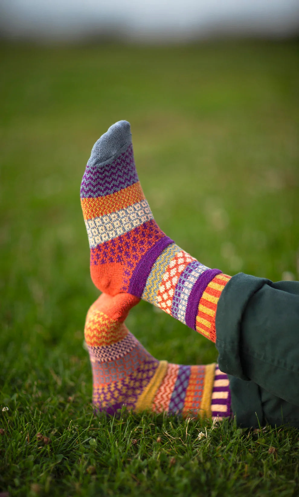Hazel Recycled Cotton Crew Socks
