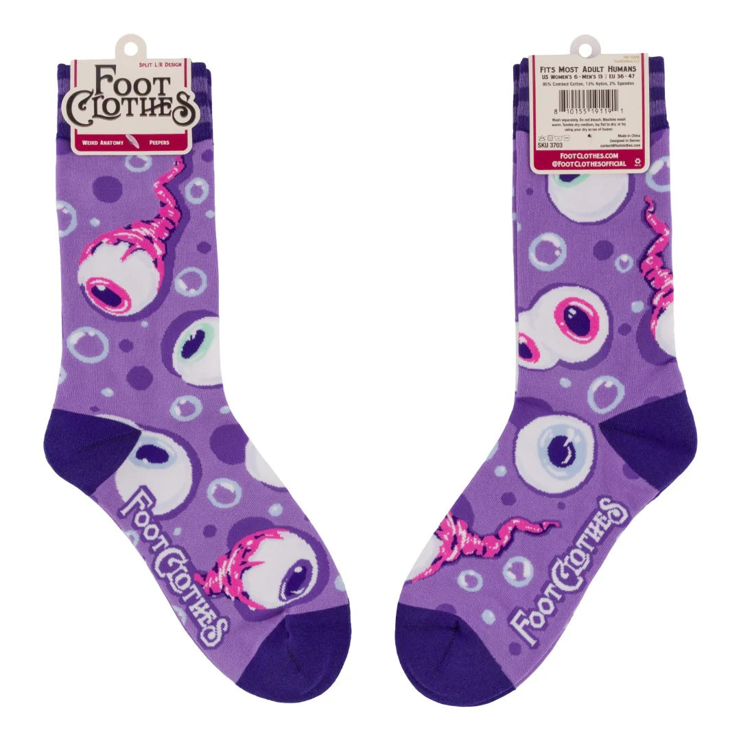 Weird Anatomy Peepers Crew Socks