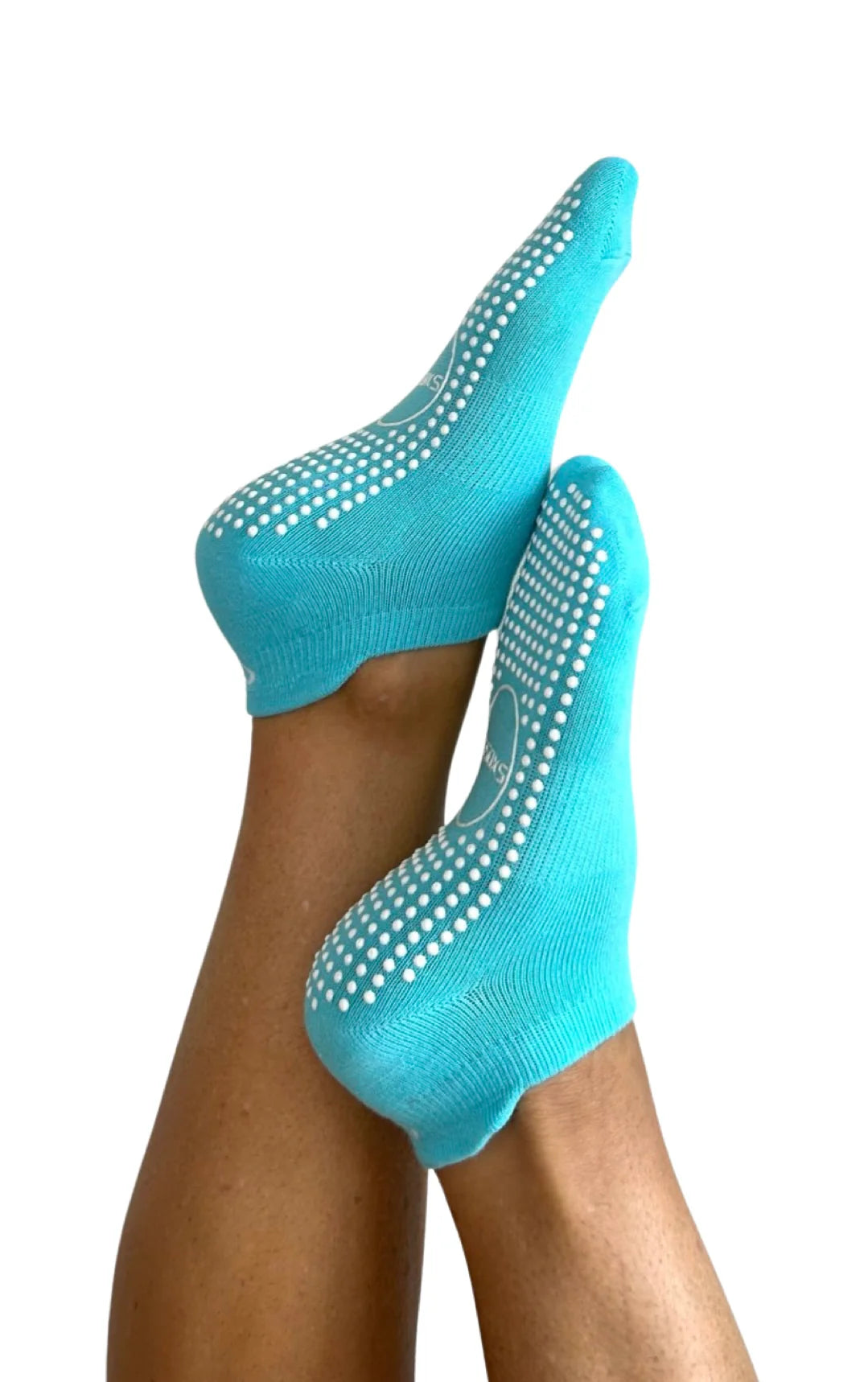 Ankle Grip Socks in Baby Blue - The Sockery