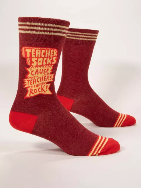 Teachers Rock Men's Crew Sock - The Sockery