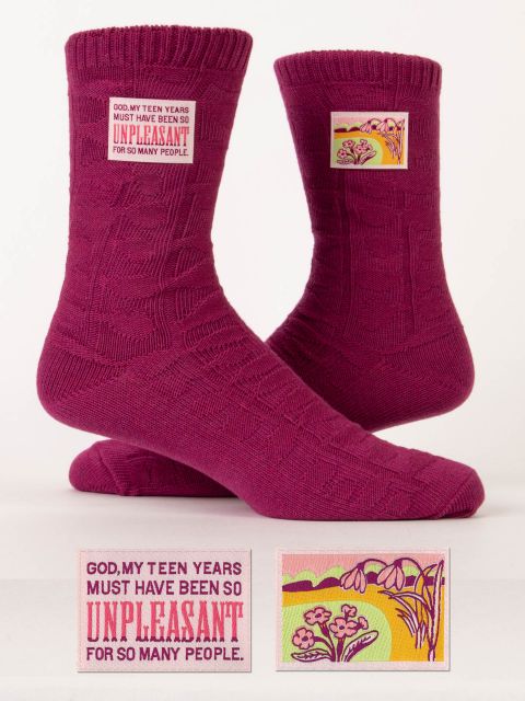 Unpleasant Teen Years Women's Tag Socks - The Sockery