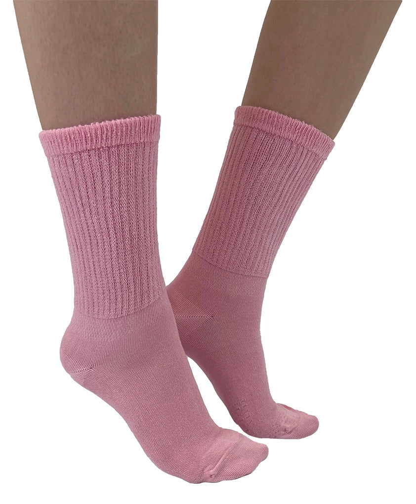 Extra Wide Bamboo Super Soft Socks - Baby Pink
