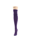 Dashing Diamond Over the Knee Warm Socks in Plum - The Sockery