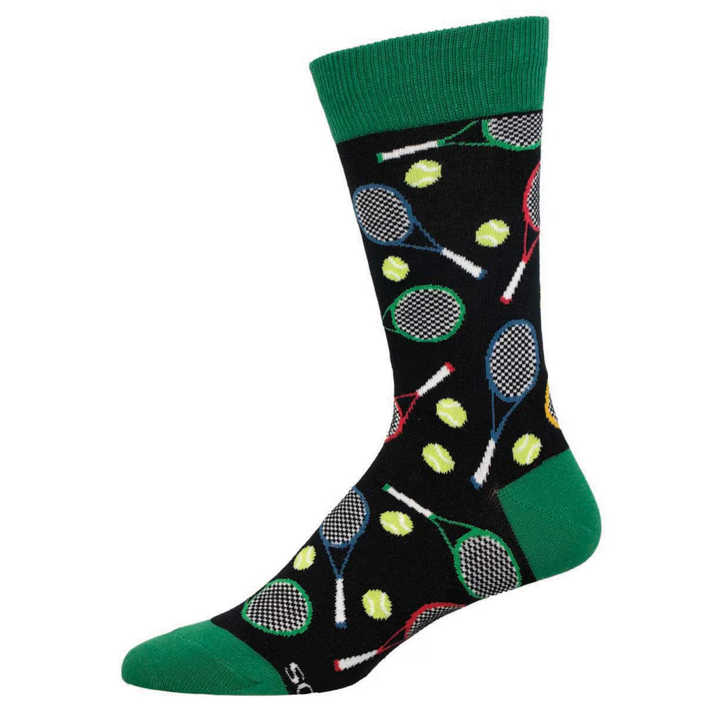 Time for Tennis Crew Men's Crew Socks - The Sockery