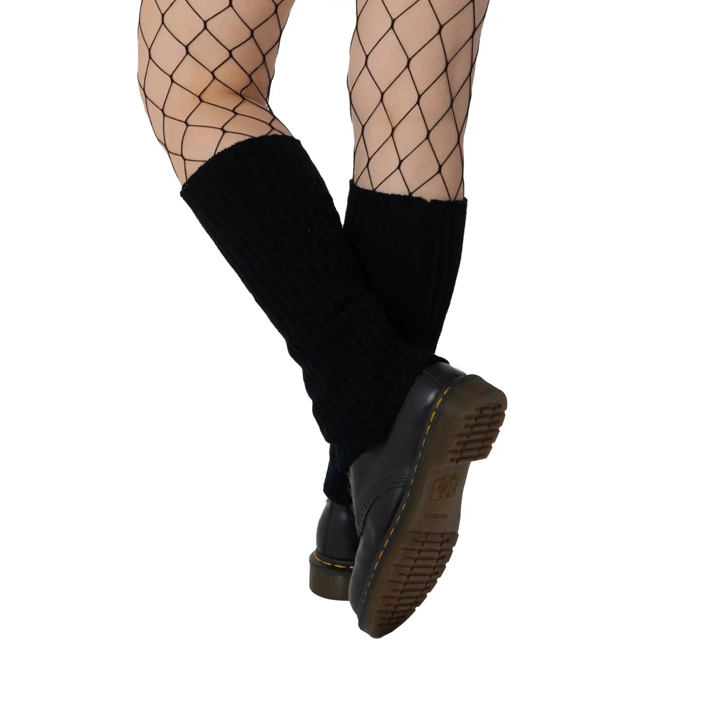 Ribbed Legwarmers in Black - The Sockery