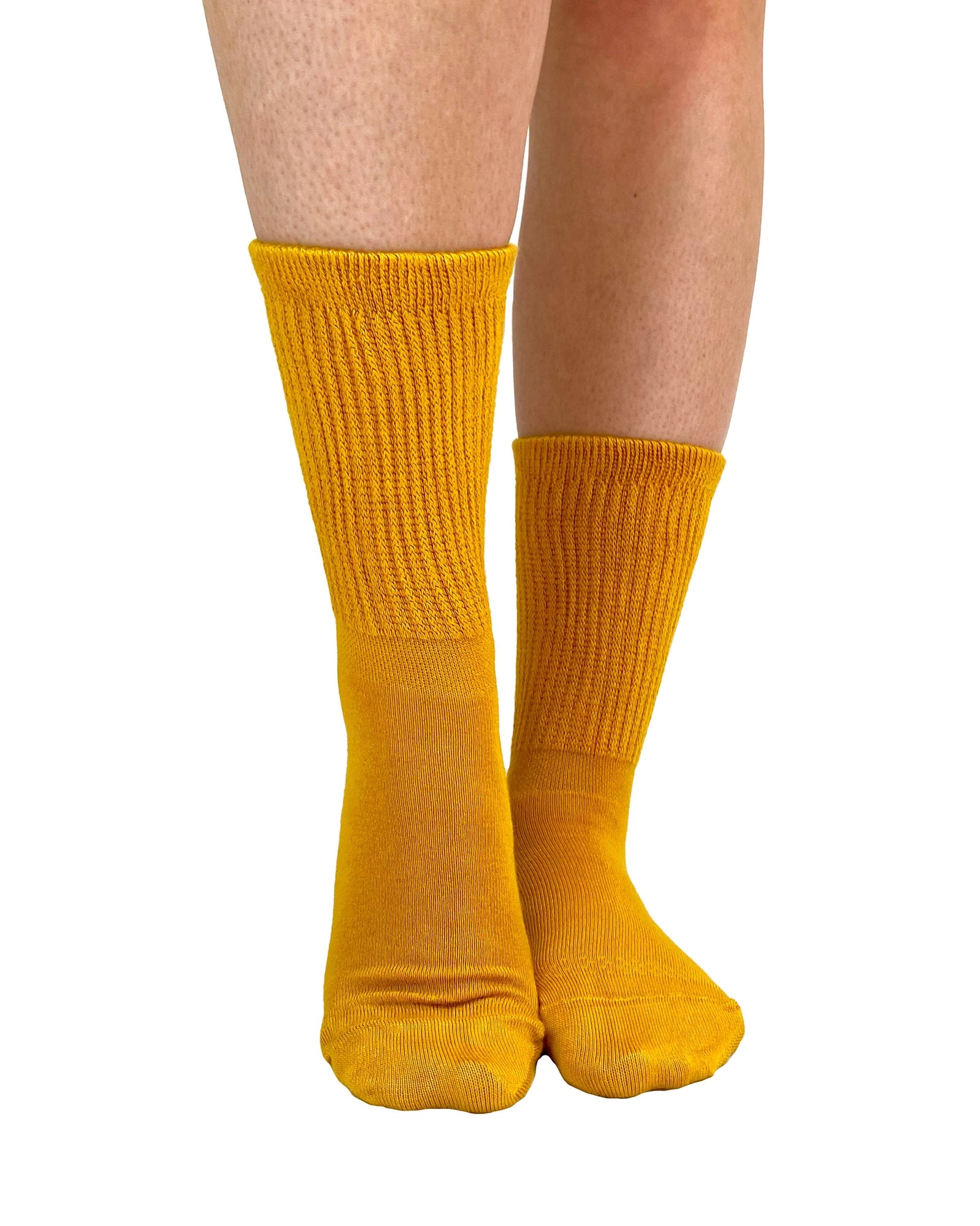 Extra Wide Bamboo Super Soft Socks - Mustard