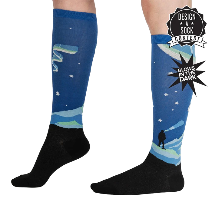 Northern Lights Women's Knee High Socks - Glow in the Dark