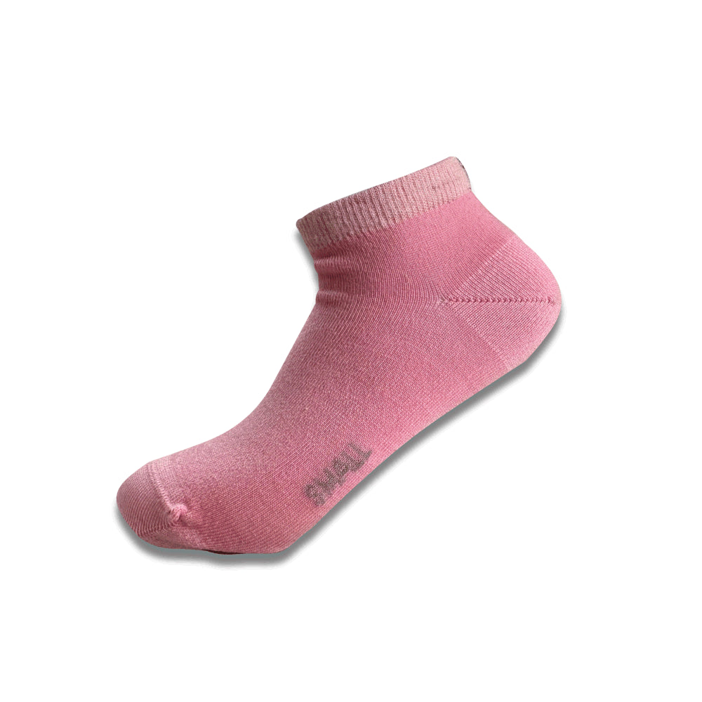 Pink ankle sock on a white background