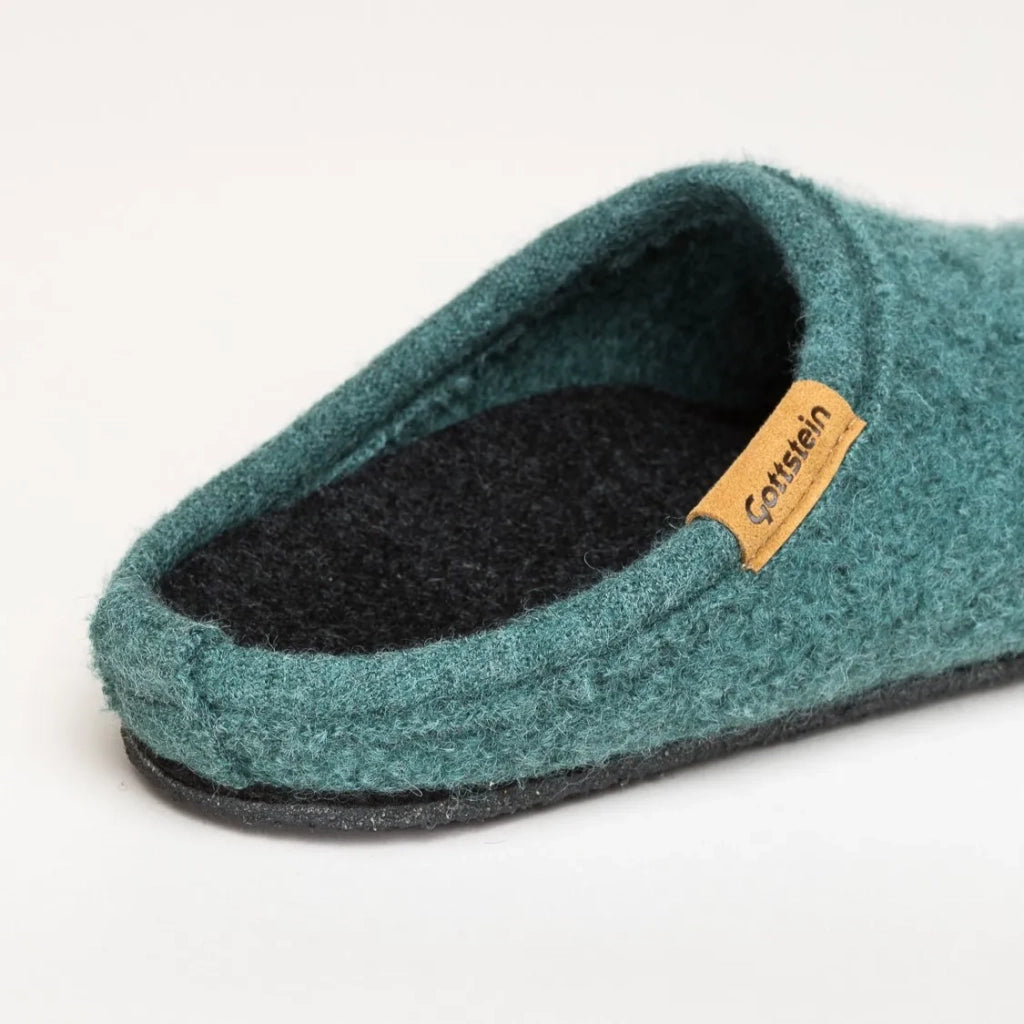 Wool Felt Slippers Alpine Comfort in Ocean Green