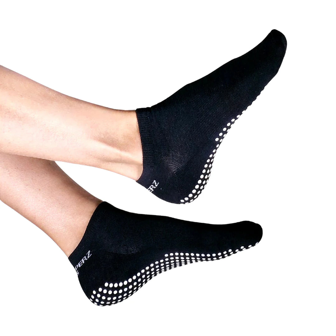Non Slip Ankle Socks in Black