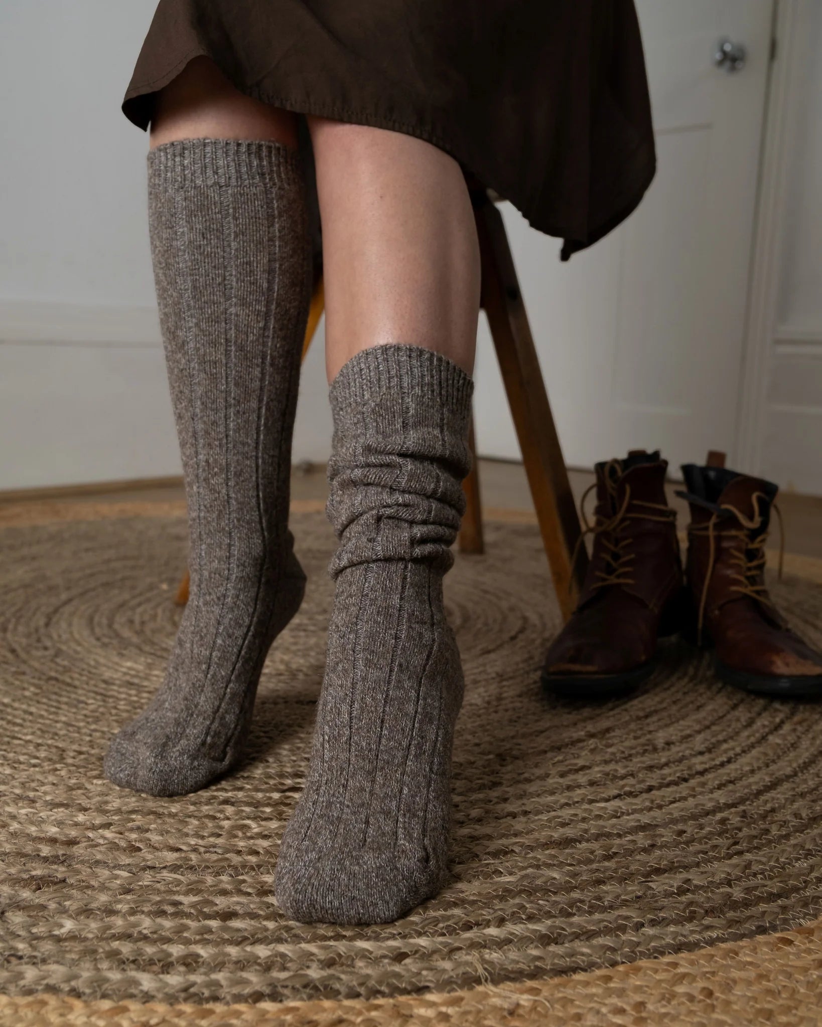 Anna Wool/Alpaca/Cotton/Hemp Knee High Socks