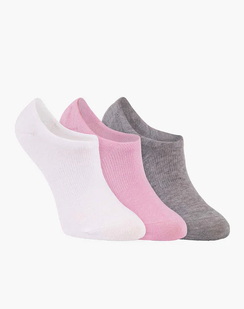 No Show Women's Bamboo Socks - 3 Pack - Soft Pink