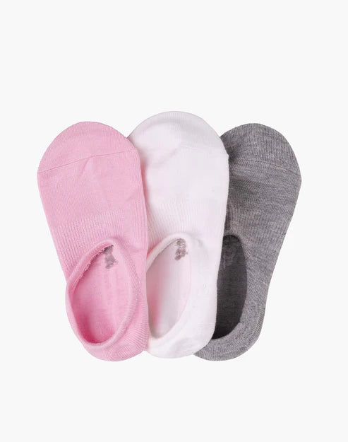 No Show Women's Bamboo Socks - 3 Pack - Soft Pink