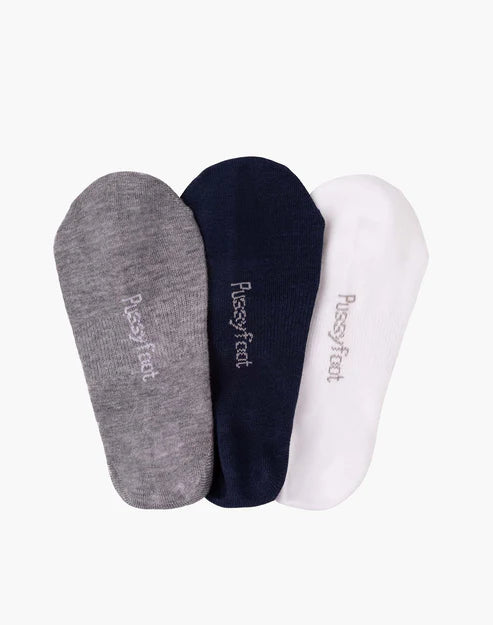 No Show Women's Bamboo Socks - 3 Pack - Ink Blue - The Sockery