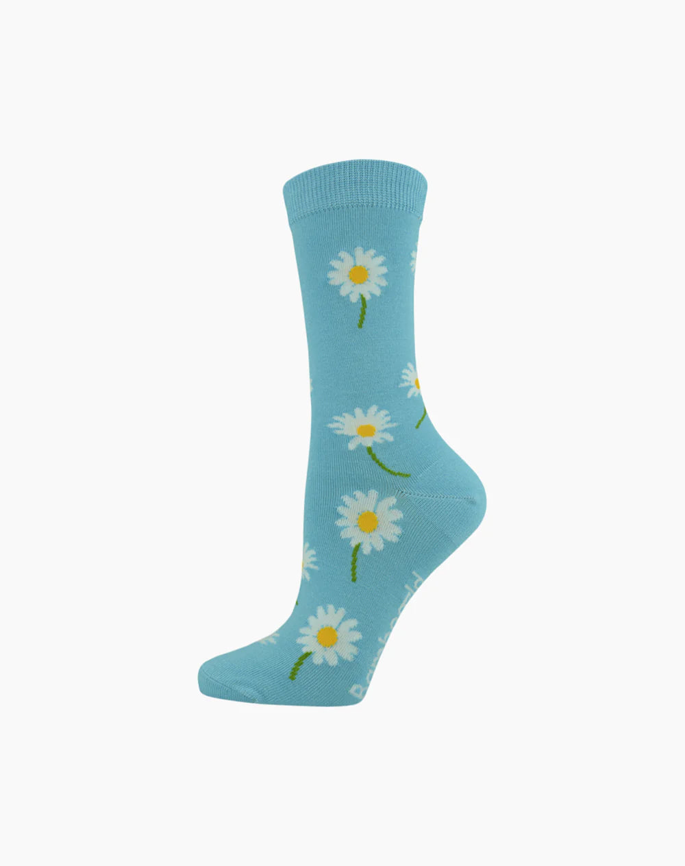 Daisy Women's Bamboo Crew Socks - sky blue - The Sockery