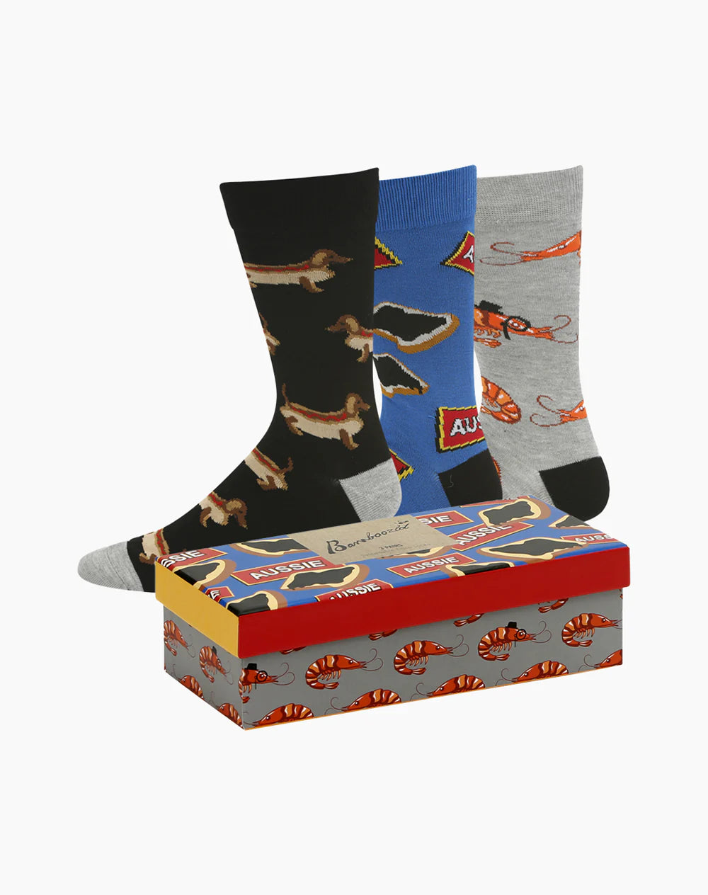 Boxed Gift Set - Aussie Toast Mens Crew Socks - The Sockery