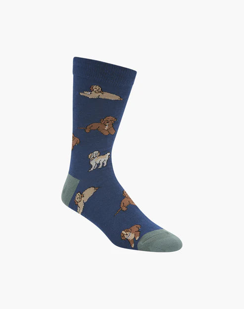 Cavoodles Bamboo Men's Crew Socks