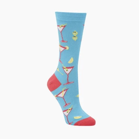 Cocktail Hour Women's Bamboo Crew Socks - The Sockery