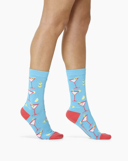 Cocktail Hour Women's Bamboo Crew Socks - The Sockery