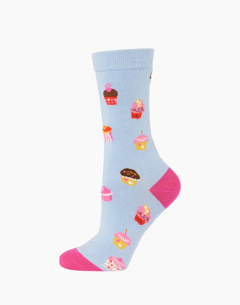 Cupcakes Women's Bamboo Crew Socks