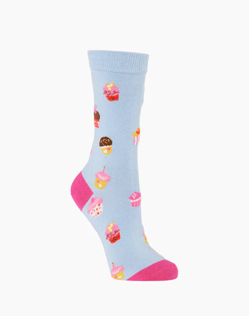 Cupcakes Women's Bamboo Crew Socks