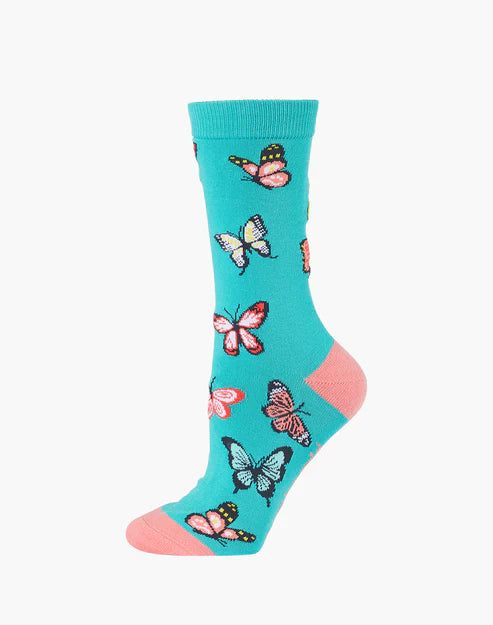 Flutters Women's Bamboo Crew Socks - The Sockery