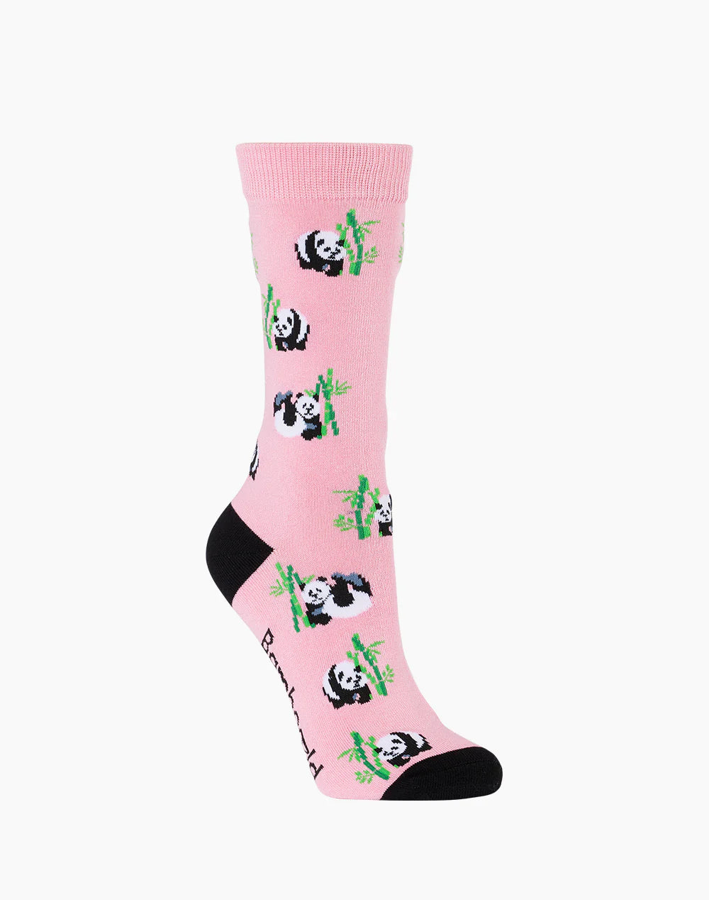 Panda on Pink Women's Bamboo Crew Socks - The Sockery