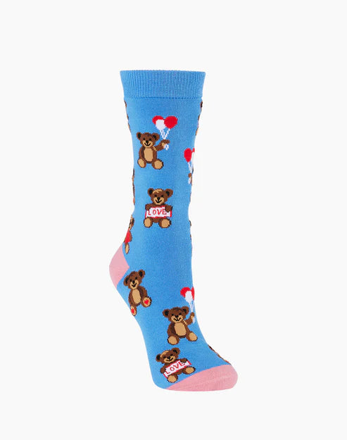 Teddy Bears Women's Bamboo Crew Socks
